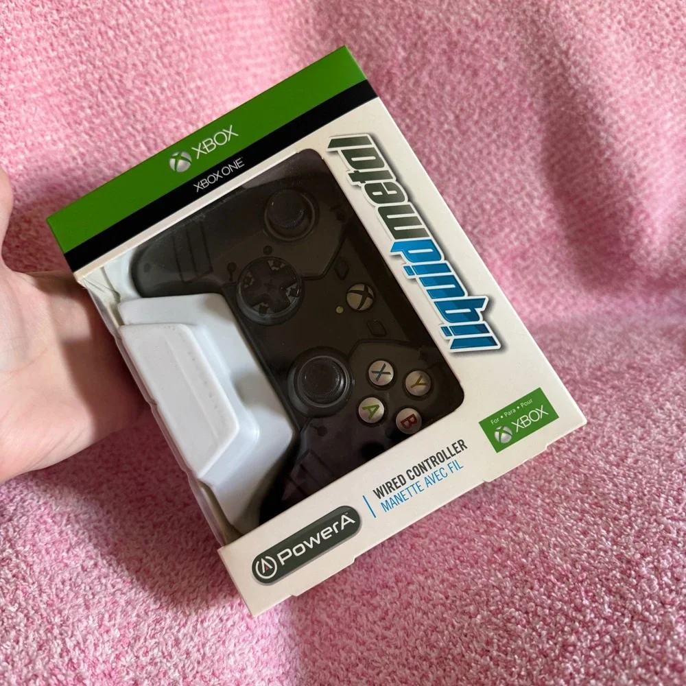 PowerA Liquid Metal Wired Controller for Xbox One Black Metallic NIB
